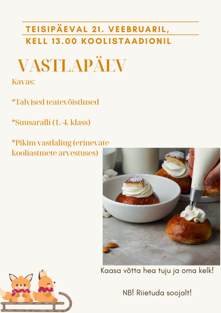 Vastlapäev Kolkja koolis