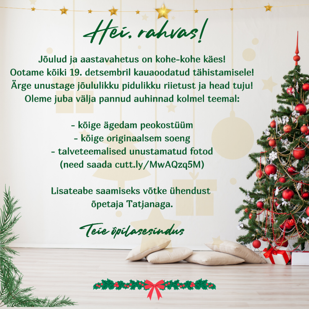 Jõulupidu koolis!